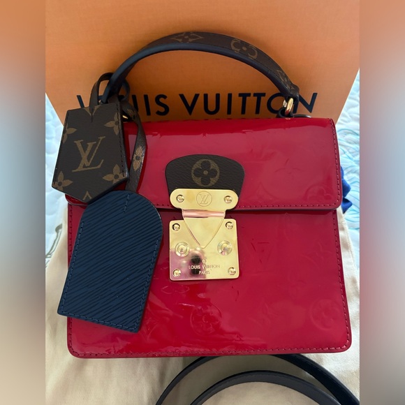 Louis Vuitton Spring Street Handbag Monogram Vernis with Monogram Canvas - Picture 9 of 13